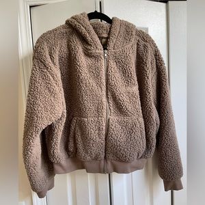 SKIMS teddy crop jacket